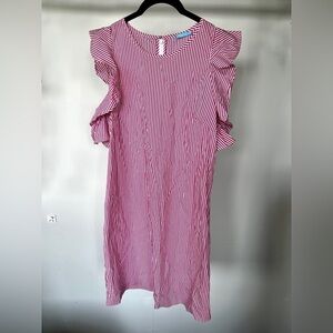 J. McLaughlin Striped Ruffle Dress